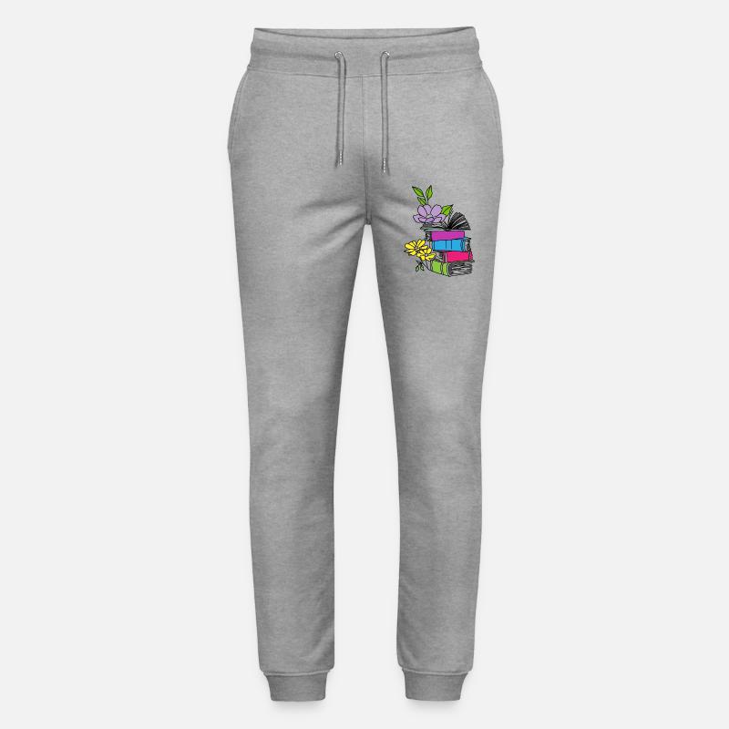 Bücher mit Blumen - Stanley/Stella Unisex Bio Jogginghose Mover - Grau meliert