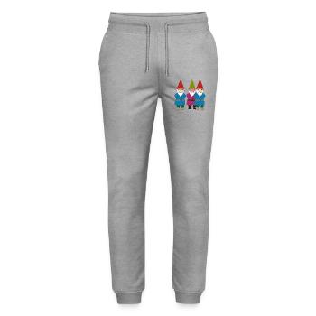 garden variety - Stanley/Stella Mover Unisex Organic Jogging Trousers - heather grey - Front - Marisol (170cm) & Nik (191cm)