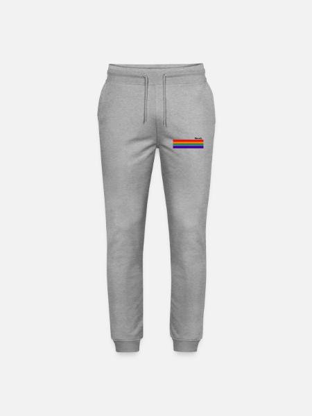 Mensch Regenbogen T Shirt - Stanley/Stella Unisex Bio Jogginghose Mover - Grau meliert