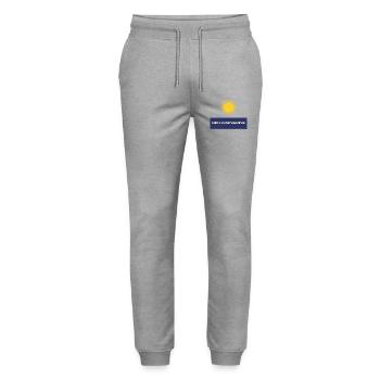 Hello sunshine - Stanley/Stella Mover Unisex Organic Jogging Trousers - heather grey - Front - Marisol (170cm) & Nik (191cm)
