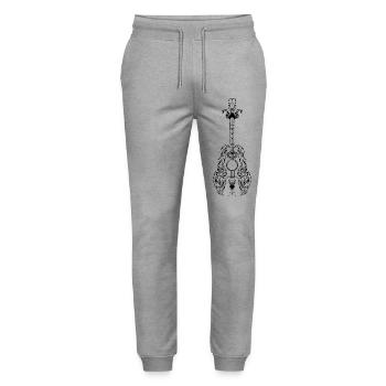Guitar player guitarist gift idea - Stanley/Stella Mover Unisex Organic Jogging Trousers - heather grey - Front - Marisol (170cm) & Nik (191cm)