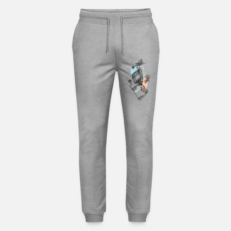 Abstrakt - Stanley/Stella Unisex Bio Jogginghose Mover  - Grau meliert
