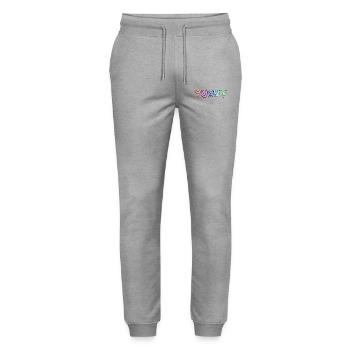 Eis Süßigkeiten Spruch Lecker Nachspeise - Stanley/Stella Unisex Bio Jogginghose Mover  - Grau meliert - Vorne - Marisol (170cm) & Nik (191cm)