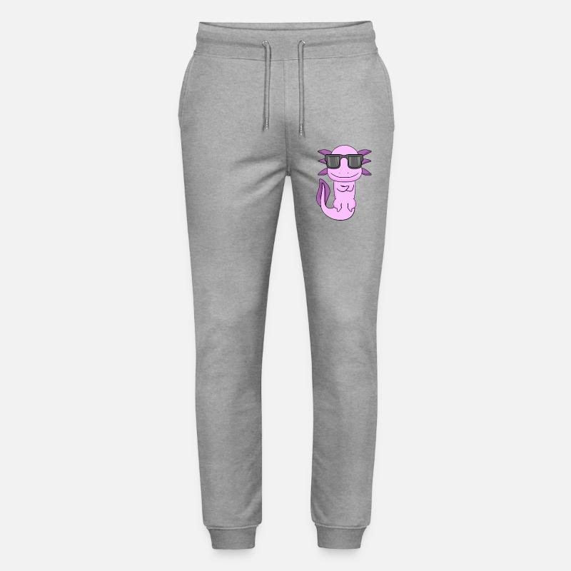 Axolotl avec lunettes de soleil - Pantalon de jogging bio MOVER Stanley/Stella unisexe - gris chiné
