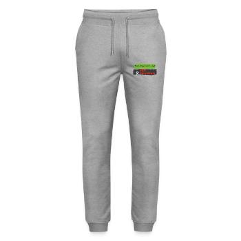 Le plus important dans la vie Motif d’échange de sexe - Pantalon de jogging bio MOVER Stanley/Stella unisexe - gris chiné - Devant - Marisol (170cm) & Nik (191cm)