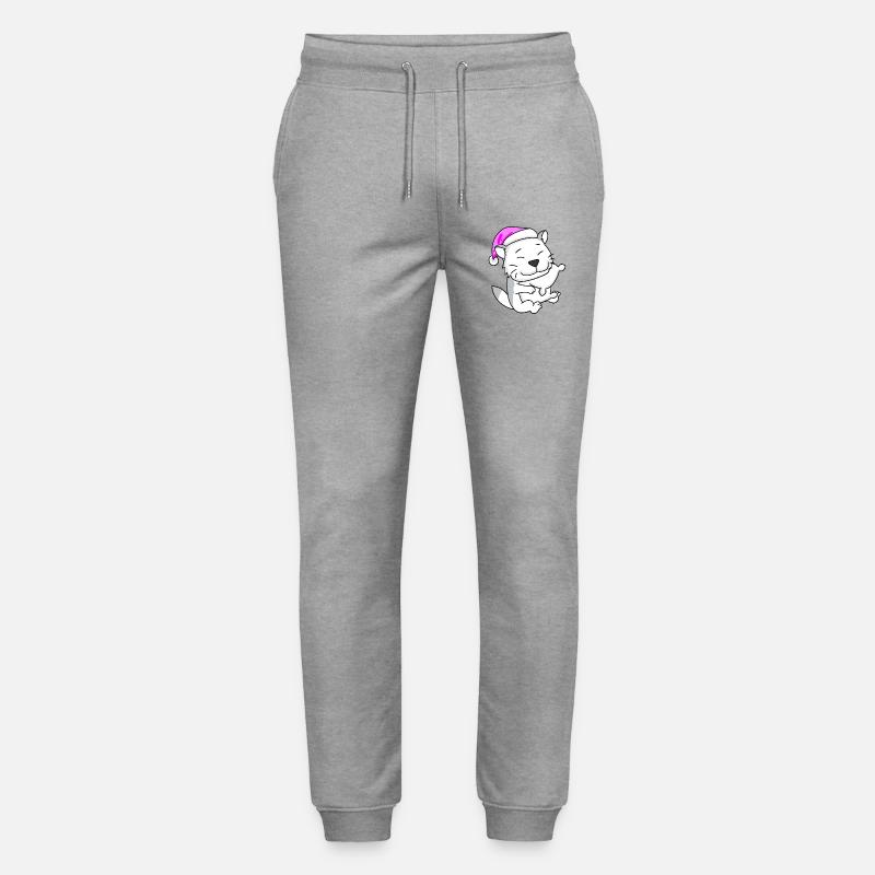 Chat race Burmilla - Pantalon de jogging bio MOVER Stanley/Stella unisexe - gris chiné