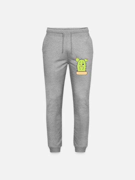 Kawaii Kaktus, Kakteen, Sukkulenten, Pflanze cute - Stanley/Stella Unisex Bio Jogginghose Mover  - Grau meliert