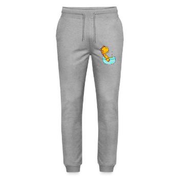 Giraffe - Stanley/Stella Mover Unisex Organic Jogging Trousers - heather grey - Front - Marisol (170cm) & Nik (191cm)