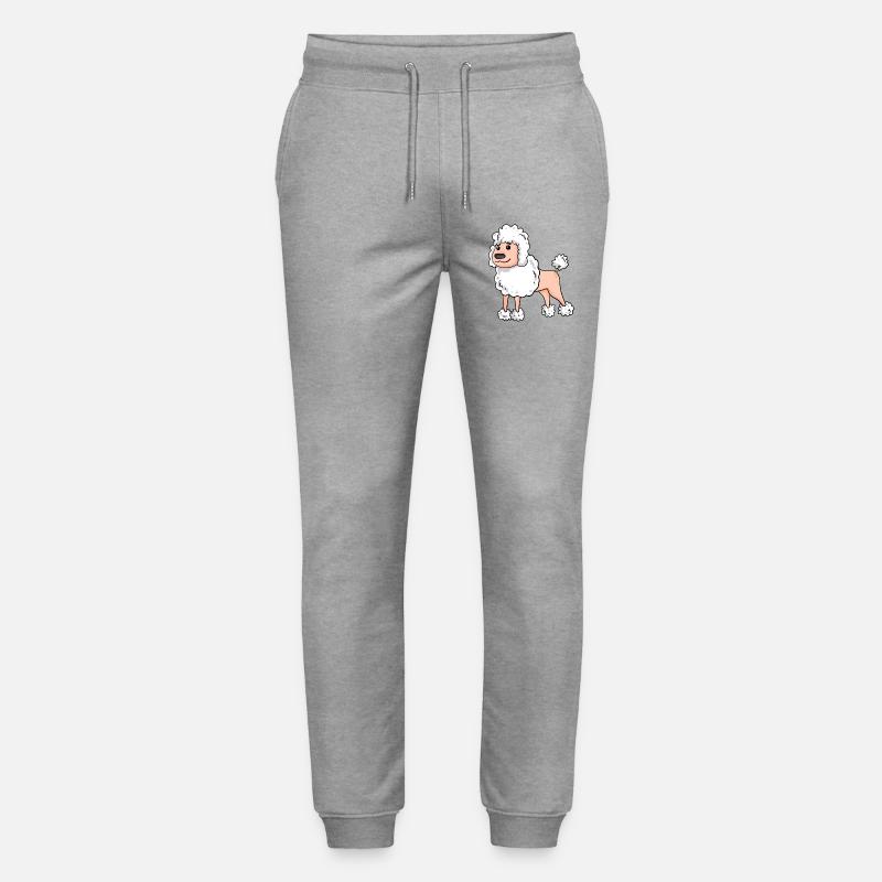 Caniche Race de chien blanc - Pantalon de jogging bio MOVER Stanley/Stella unisexe - gris chiné