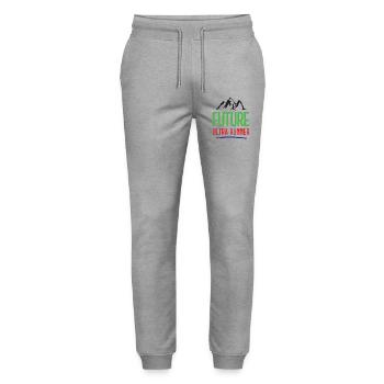 Future Ultra Runner - Stanley/Stella Unisex Bio Jogginghose Mover  - Grau meliert - Vorne - Marisol (170cm) & Nik (191cm)