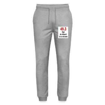 49.3 - Pantalon de jogging bio MOVER Stanley/Stella unisexe - gris chiné - Devant - Marisol (170cm) & Nik (191cm)
