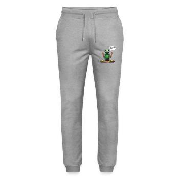 Yoga frog - Stanley/Stella Mover Unisex Organic Jogging Trousers - heather grey - Front - Marisol (170cm) & Nik (191cm)