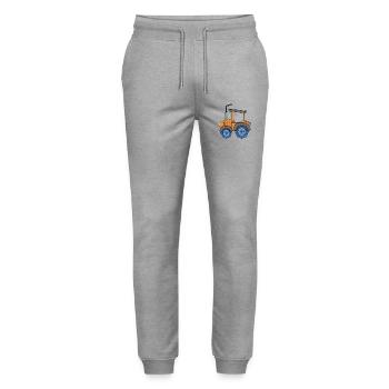 Agricultural machinery Tractor Farm Vehicles - Stanley/Stella Mover Unisex Organic Jogging Trousers - heather grey - Front - Marisol (170cm) & Nik (191cm)