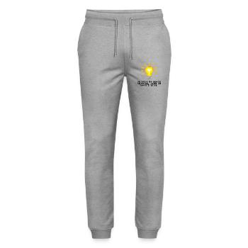 Je suis un génie - Pantalon de jogging bio MOVER Stanley/Stella unisexe - gris chiné - Devant - Marisol (170cm) & Nik (191cm)