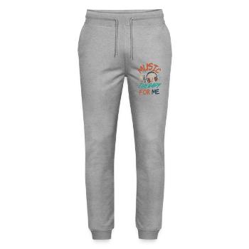 Musik ist Therapie für mich - Stanley/Stella Unisex Bio Jogginghose Mover  - Grau meliert - Vorne - Marisol (170cm) & Nik (191cm)