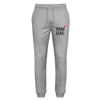 Salsa Love! Tänzerin Tänzer tanzen Geschenk - Stanley/Stella Unisex Bio Jogginghose Mover  - Grau meliert - Vorne - Marisol (170cm) & Nik (191cm)