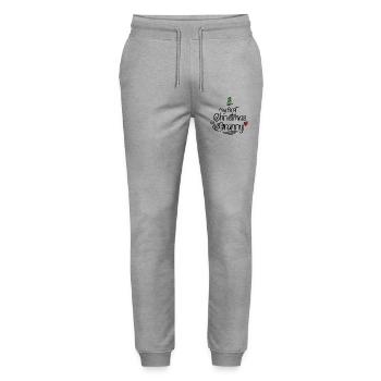 Mon premier Noël en tant que Mamie - Pantalon de jogging bio MOVER Stanley/Stella unisexe - gris chiné - Devant - Marisol (170cm) & Nik (191cm)