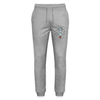 Wissenschaft Physik Rockt - Stanley/Stella Unisex Bio Jogginghose Mover  - Grau meliert - Vorne - Marisol (170cm) & Nik (191cm)