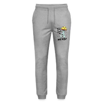 I'm not a nerd - Stanley/Stella Mover Unisex Organic Jogging Trousers - heather grey - Front - Marisol (170cm) & Nik (191cm)