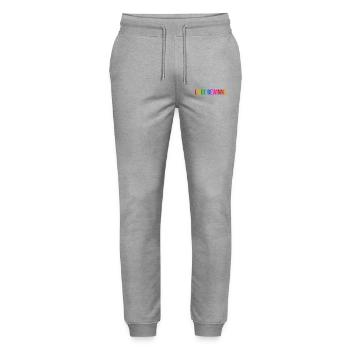 Lgbt Lesbisch Statement Regenbogen Homosexuell - Stanley/Stella Unisex Bio Jogginghose Mover  - Grau meliert - Vorne - Marisol (170cm) & Nik (191cm)