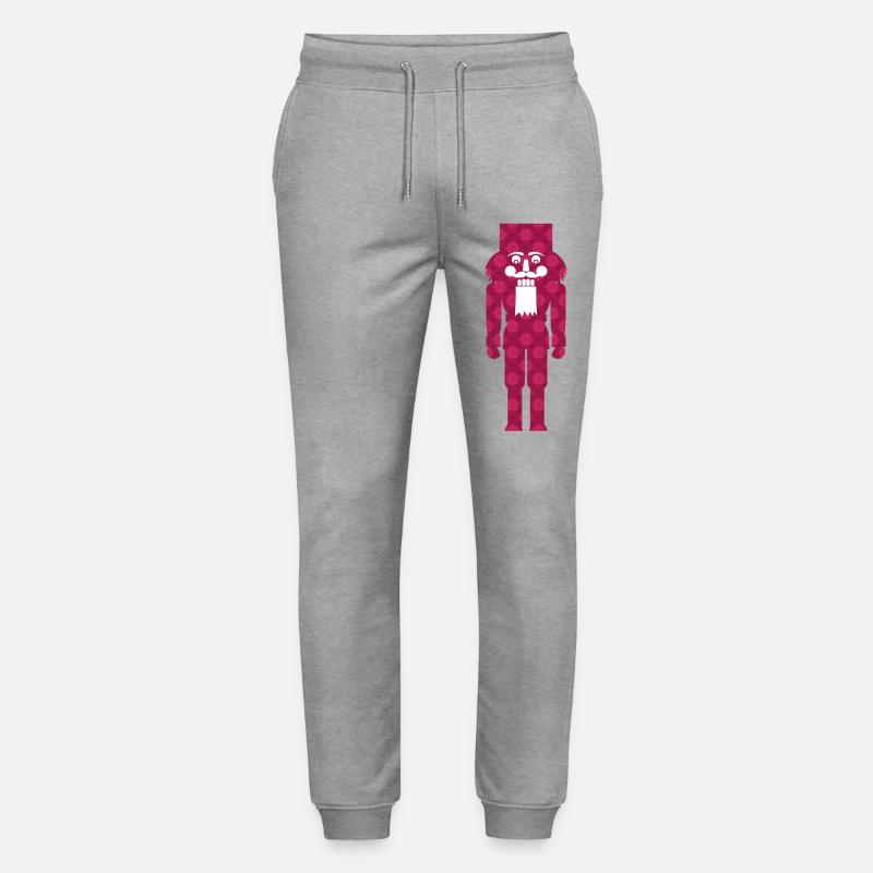 Nussknacker Weihnachten Deko Struktur Muster - Stanley/Stella Unisex Bio Jogginghose Mover  - Grau meliert