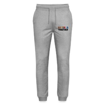 Proud Lgbt Saying Pride Gay Relationship Gay - Stanley/Stella Mover Unisex Organic Jogging Trousers - heather grey - Front - Marisol (170cm) & Nik (191cm)