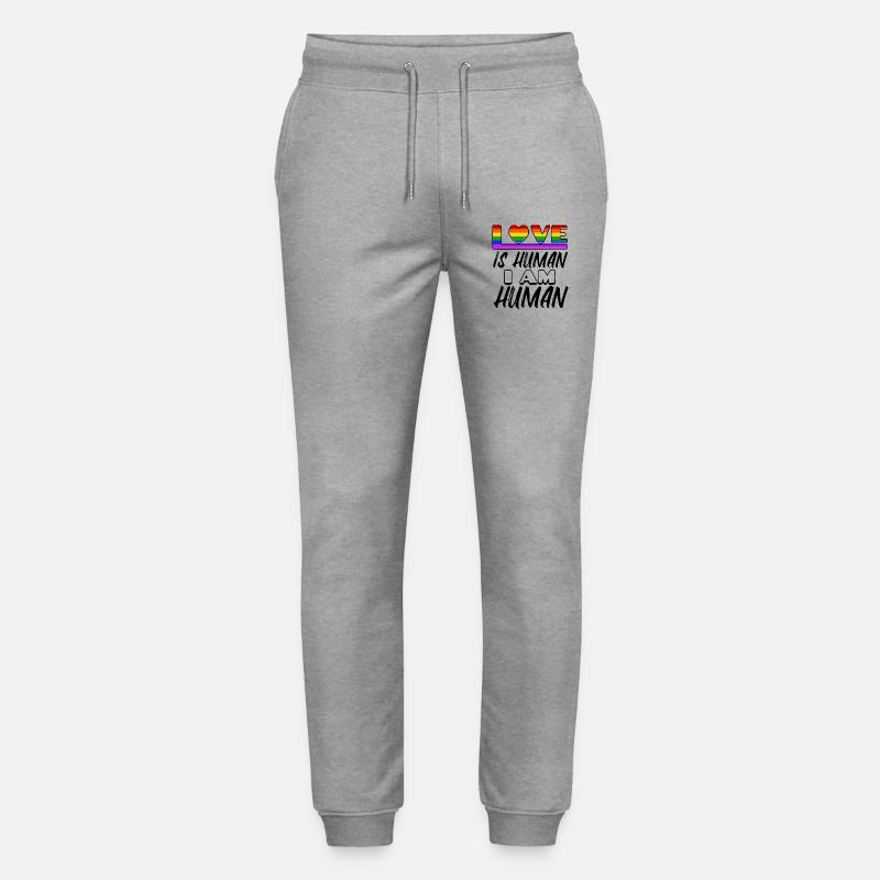 Liebe Regenbogen Menschenrechte Statement Lesben - Stanley/Stella Unisex Bio Jogginghose Mover - Grau meliert