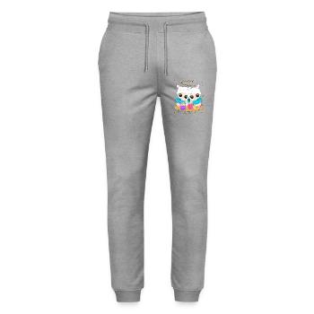 sternzeichen_gemini - Stanley/Stella Mover Unisex Organic Jogging Trousers - heather grey - Front - Marisol (170cm) & Nik (191cm)