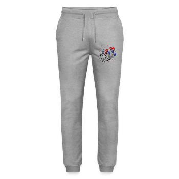 Karneval, Fasching, Spatz - Stanley/Stella Unisex Bio Jogginghose Mover  - Grau meliert - Vorne - Marisol (170cm) & Nik (191cm)