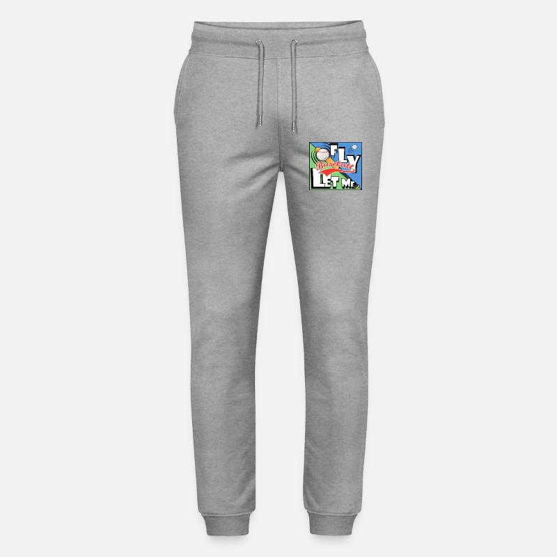 LET ME FLY - Baseball - Stanley/Stella Unisex Bio Jogginghose Mover  - Grau meliert