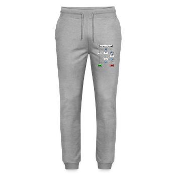 Problem solving! - Stanley/Stella Mover Unisex Organic Jogging Trousers - heather grey - Front - Marisol (170cm) & Nik (191cm)