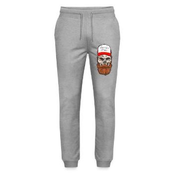Bearded Dad - Stanley/Stella Mover Unisex Organic Jogging Trousers - heather grey - Front - Marisol (170cm) & Nik (191cm)