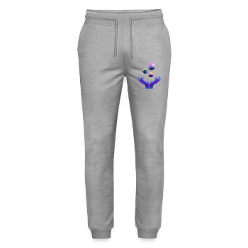 graphique, univers, planète - Pantalon de jogging bio MOVER Stanley/Stella unisexe - gris chiné - Devant - Marisol (170cm) & Nik (191cm)