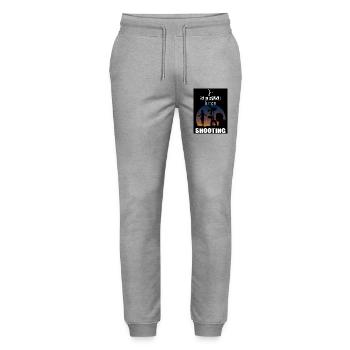 I'll be shooting - Stanley/Stella Mover Unisex Organic Jogging Trousers - heather grey - Front - Marisol (170cm) & Nik (191cm)