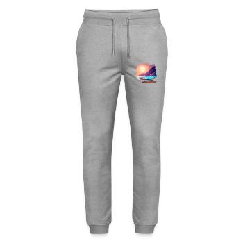 Vacances Sunrise Sea Island - Pantalon de jogging bio MOVER Stanley/Stella unisexe - gris chiné - Devant - Marisol (170cm) & Nik (191cm)