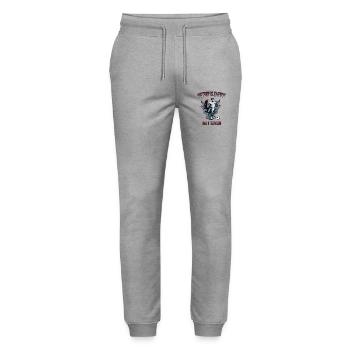 Football Football player with ball - Stanley/Stella Mover Unisex Organic Jogging Trousers - heather grey - Front - Marisol (170cm) & Nik (191cm)