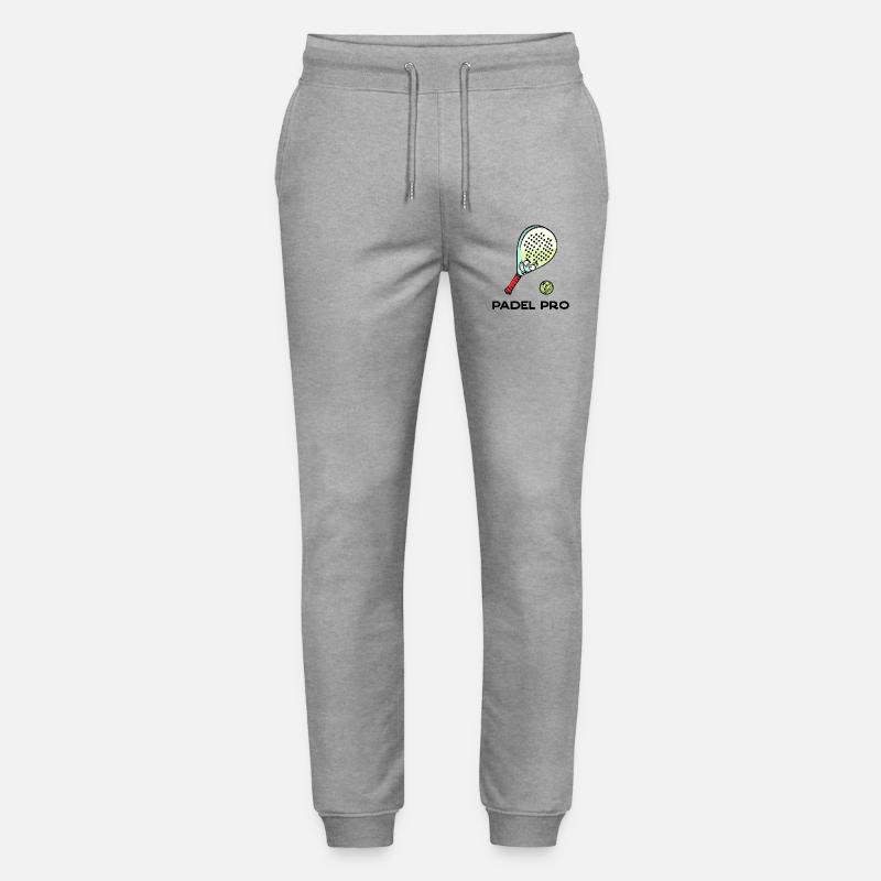 Rückschlag Statement Schläger Ball Statement Padel - Stanley/Stella Unisex Bio Jogginghose Mover  - Grau meliert