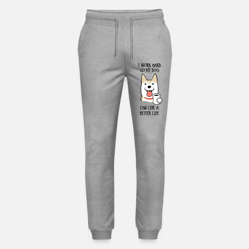 Ich arbeite hart - Stanley/Stella Unisex Bio Jogginghose Mover  - Grau meliert