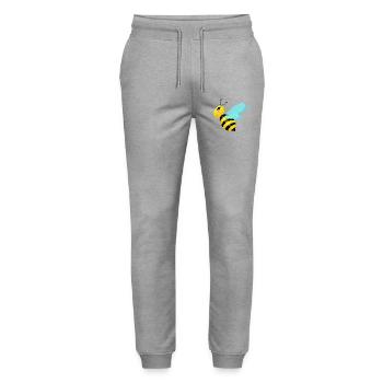 Fliegende anmutige Biene - Stanley/Stella Unisex Bio Jogginghose Mover  - Grau meliert - Vorne - Marisol (170cm) & Nik (191cm)