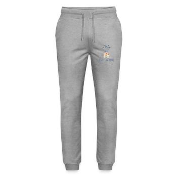 Das Sternbild Schütze - Stanley/Stella Unisex Bio Jogginghose Mover  - Grau meliert - Vorne - Marisol (170cm) & Nik (191cm)