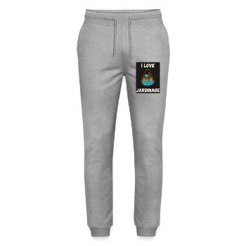 GARDEN. SPRING. GARDENING. RETIREMENT. SPRING. - Stanley/Stella Mover Unisex Organic Jogging Trousers - heather grey - Front - Marisol (170cm) & Nik (191cm)