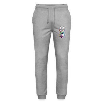Hipster Easter Bunny Too Hip to Hop - Stanley/Stella Mover Unisex Organic Jogging Trousers - heather grey - Front - Marisol (170cm) & Nik (191cm)