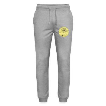 Dandelion seeds - Stanley/Stella Mover Unisex Organic Jogging Trousers - heather grey - Front - Marisol (170cm) & Nik (191cm)