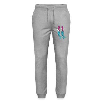 Double Sirène - Pantalon de jogging bio MOVER Stanley/Stella unisexe - gris chiné - Devant - Marisol (170cm) & Nik (191cm)