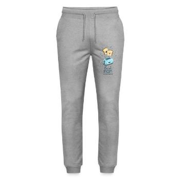 Toast - Best mom in the world - Stanley/Stella Mover Unisex Organic Jogging Trousers - heather grey - Front - Marisol (170cm) & Nik (191cm)