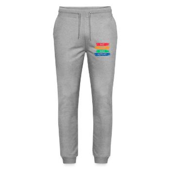Bergwandern Wanderung Statement Wandern Wanderer - Stanley/Stella Unisex Bio Jogginghose Mover  - Grau meliert - Vorne - Marisol (170cm) & Nik (191cm)