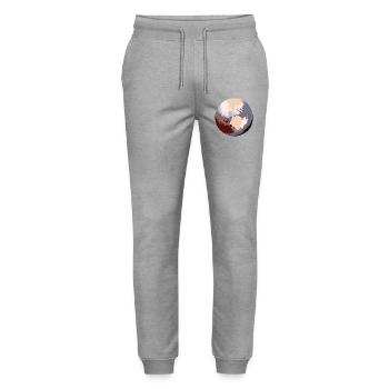 Pluto - dwarf planet - Stanley/Stella Mover Unisex Organic Jogging Trousers - heather grey - Front - Marisol (170cm) & Nik (191cm)