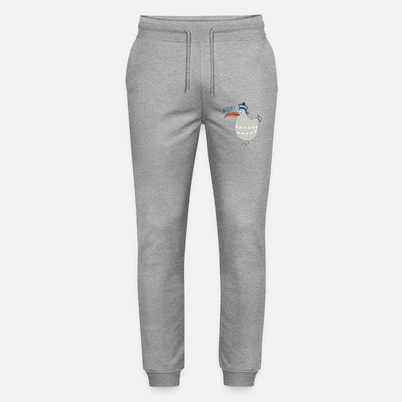 Moin, maritim, Möwe - Stanley/Stella Unisex Bio Jogginghose Mover  - Grau meliert