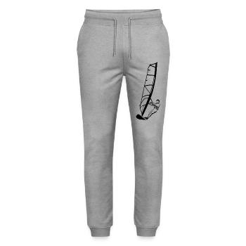 Planche à voile - Pantalon de jogging bio MOVER Stanley/Stella unisexe - gris chiné - Devant - Marisol (170cm) & Nik (191cm)