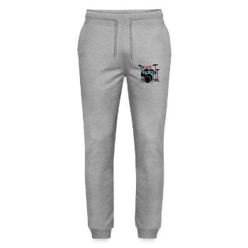 Dickie Harrell Neon en détresse - Pantalon de jogging bio MOVER Stanley/Stella unisexe - gris chiné - Devant - Marisol (170cm) & Nik (191cm)